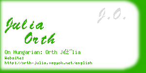 julia orth business card